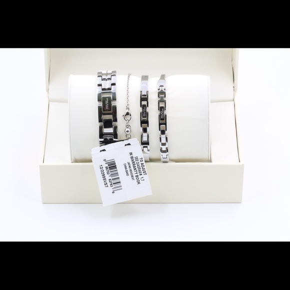 Anne Klein Womens White Ceramic Silver Watch Set - Picture 6 of 8
